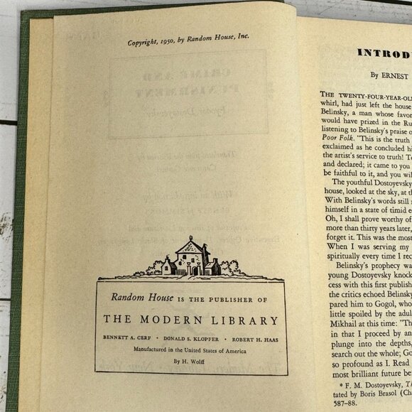 "Crime and Punishment by Fyodor Dostoyevsky - Modern Library Edition Hardcover 1 - Picture 8 of 8